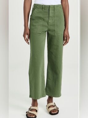 PISTOLA Sophia Wide Leg High-Rise Utility Pant Basil 33/US 16 Stretch Casual NWT
